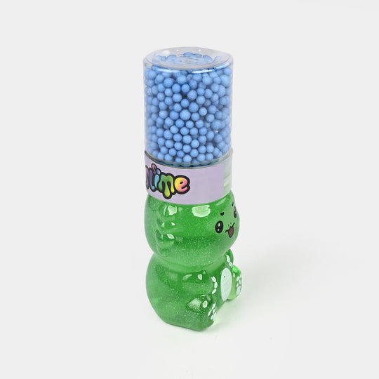 Cute Bear Slime Jar with Foam Beads
