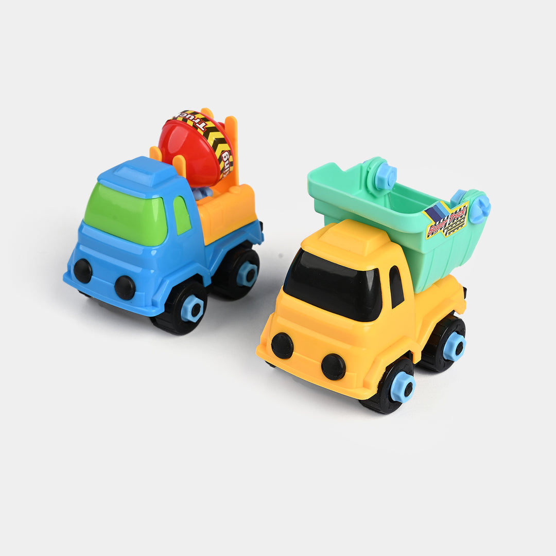 4-in-1 Take-Apart Construction Vehicle Toy Set | Build and Play Fun