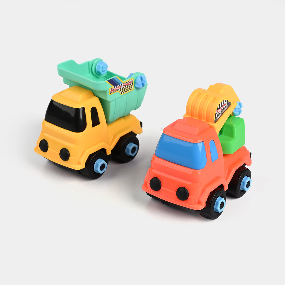 4-in-1 Take-Apart Construction Vehicle Toy Set | Build and Play Fun