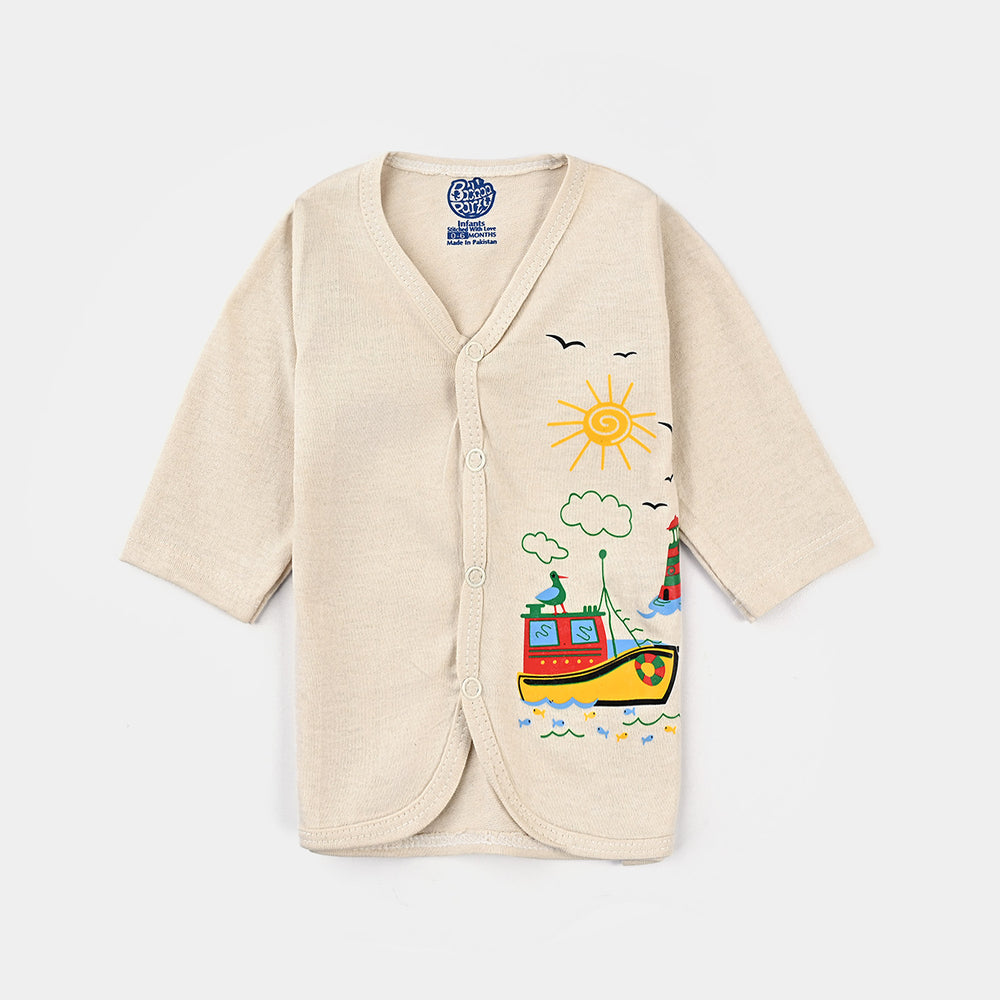 Infant Unisex Night Suit-M Chest Brown |0-6M