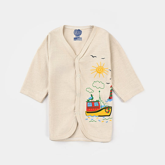 Infant Unisex Night Suit-M Chest Brown |0-6M