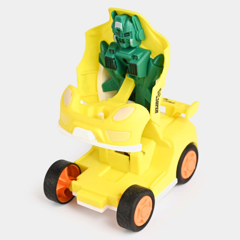 Friction Transform Model Car Yellow For Kids