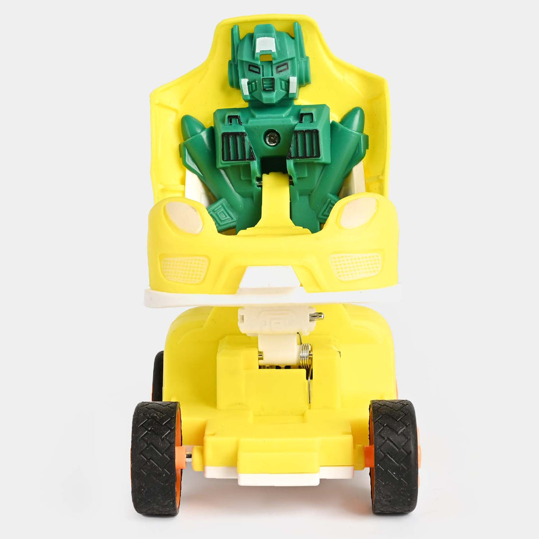 Friction Transform Model Car Yellow For Kids