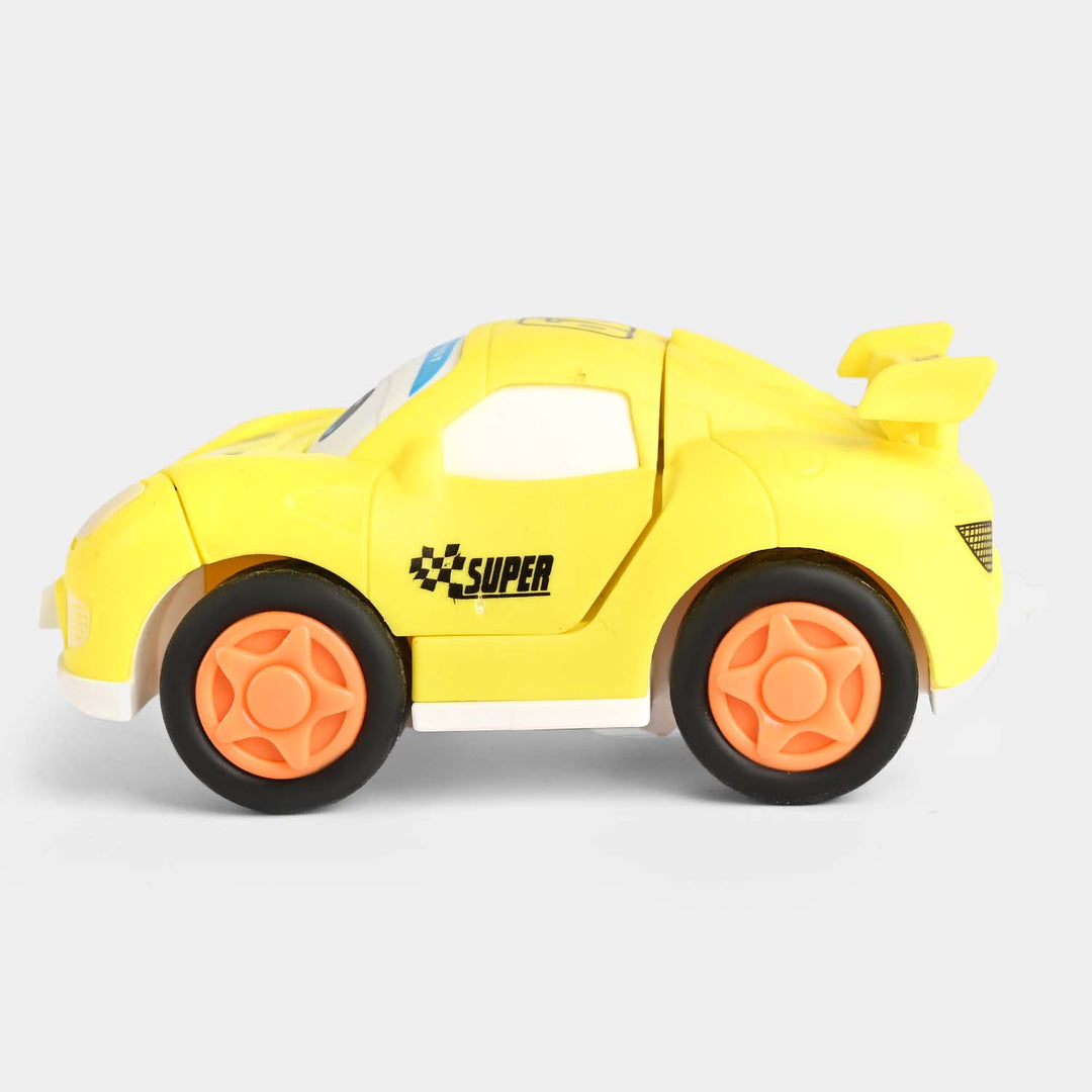 Friction Transform Model Car Yellow For Kids