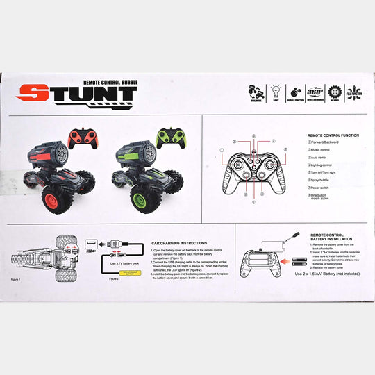 Remote-Controlled Stunt Car With Bubble Function With Light & Music