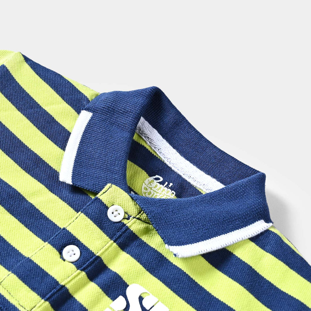 Boys Cotton PK Polo Sunday-Stripe