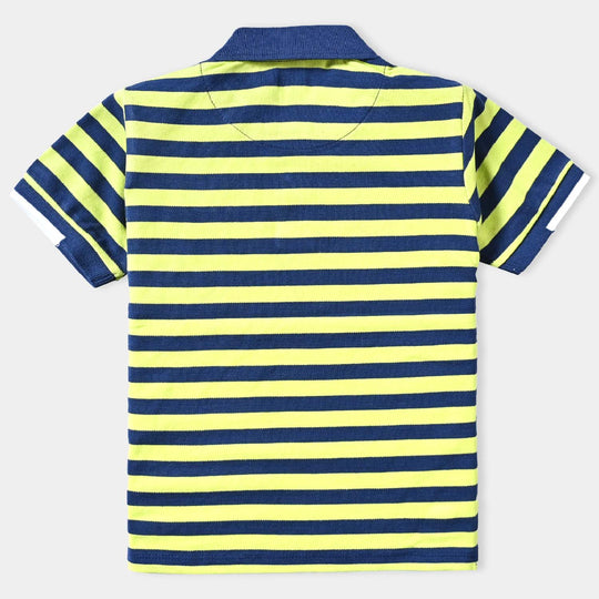 Boys Cotton PK Polo Sunday-Stripe