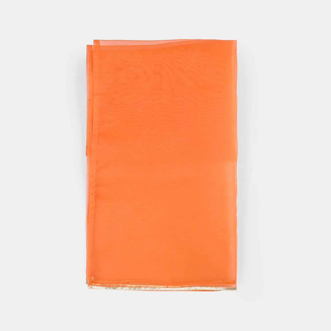 Girls Raw Silk 3Pcs (Naqsh) - Teal blue