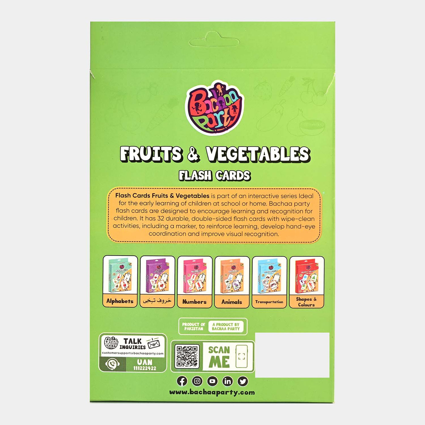 Fruits & Vegetables Flash Cards