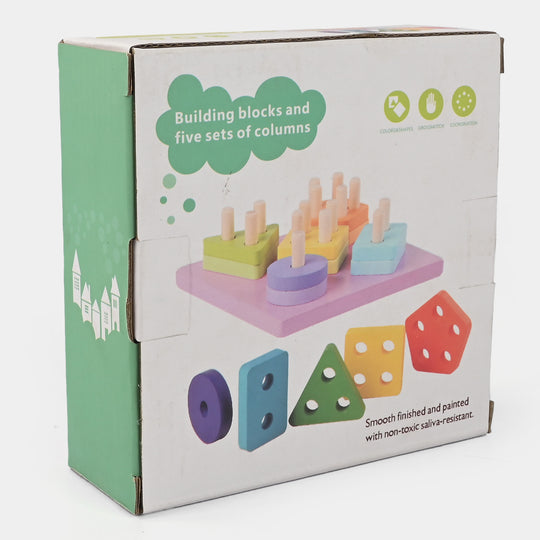 Wooden Toy Shape Blocks Pairing Educational Toy