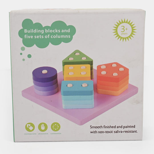 Wooden Toy Shape Blocks Pairing Educational Toy