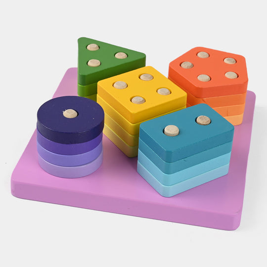 Wooden Toy Shape Blocks Pairing Educational Toy