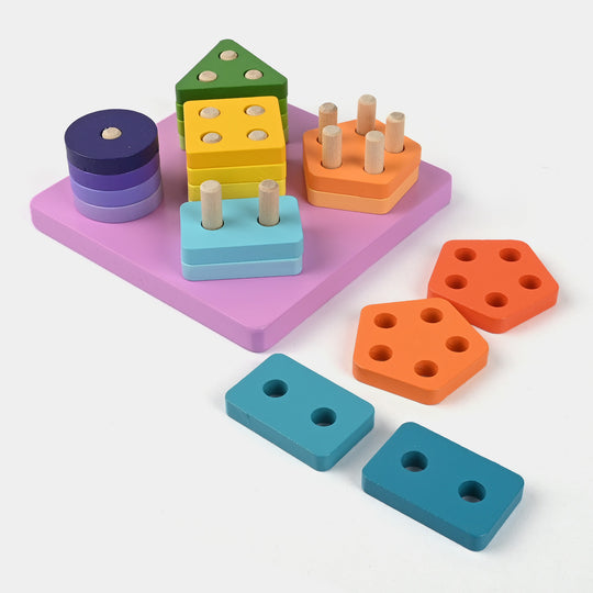 Wooden Toy Shape Blocks Pairing Educational Toy