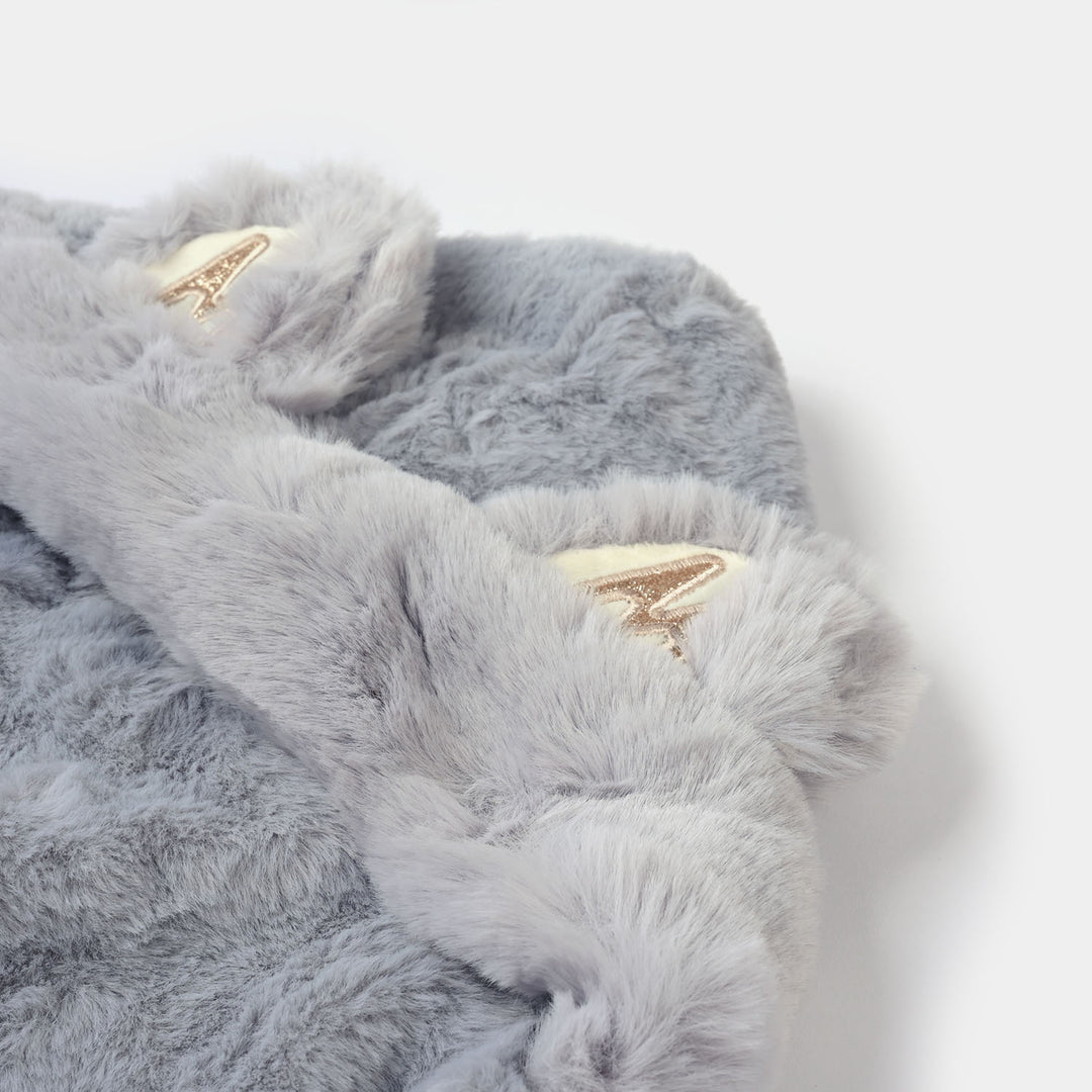 Winter Warm Fur Hood with Long Neck Scarf & Gloves
