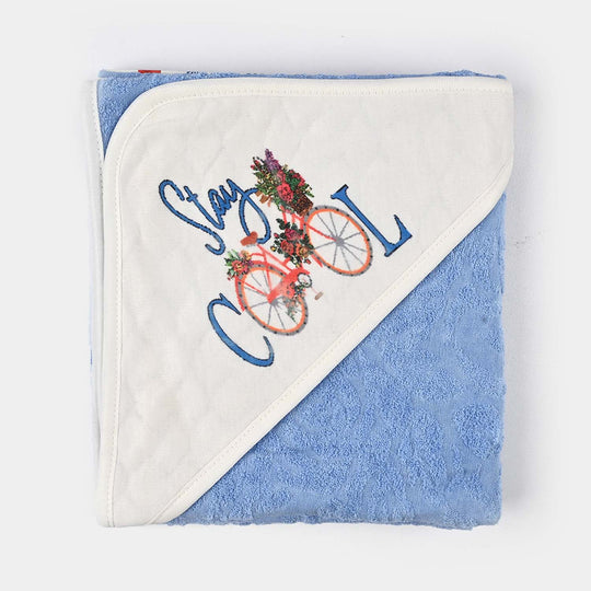 Bath Towel White Blue Stay Cool