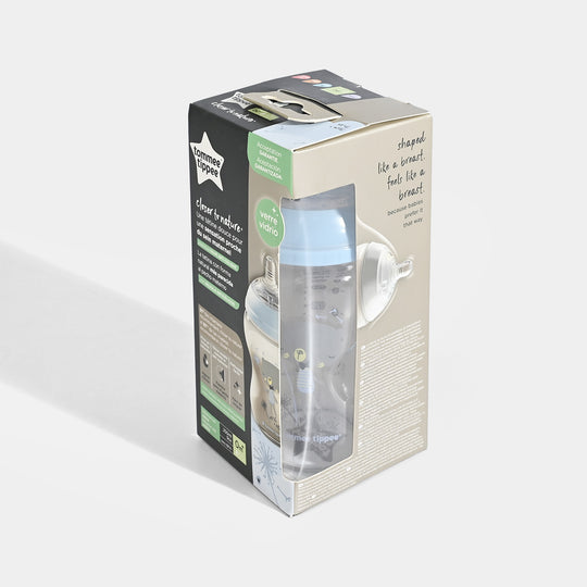 Tommee Tippee Closer to Nature Baby Glass Feeding Bottle (9oz / 250ml)