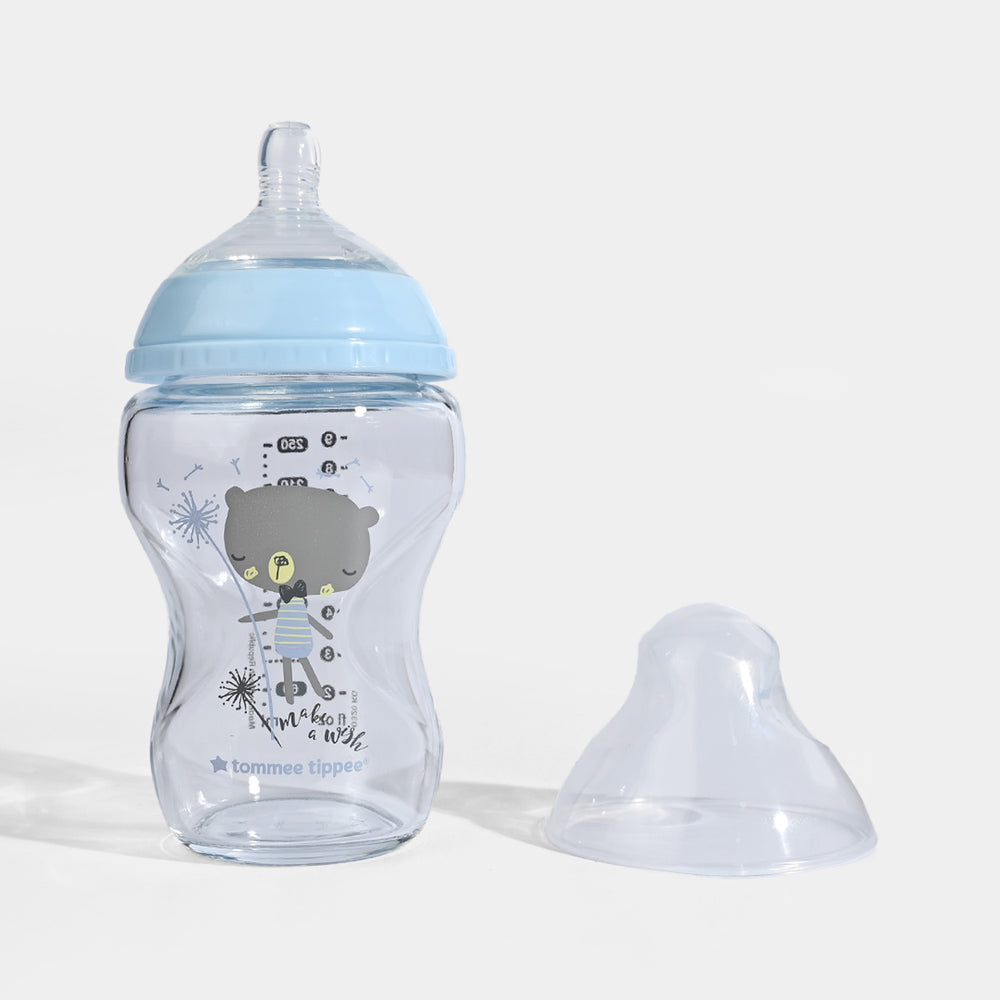 Tommee Tippee Closer to Nature Baby Glass Feeding Bottle (9oz / 250ml)