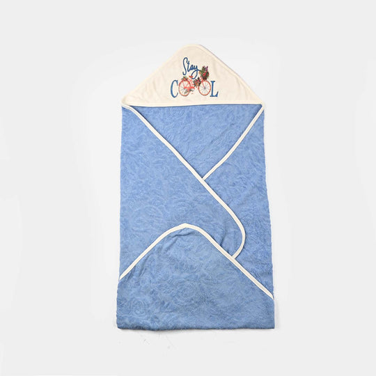 Bath Towel White Blue Stay Cool