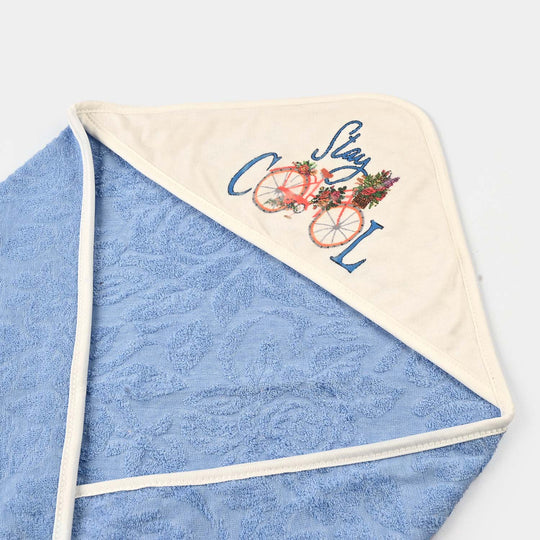 Bath Towel White Blue Stay Cool