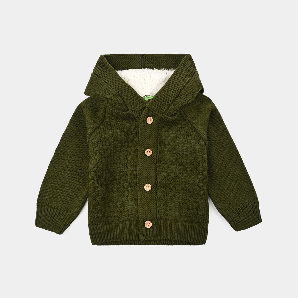 Infant Boys Acrylic Suit-Popcorn - Olive Green