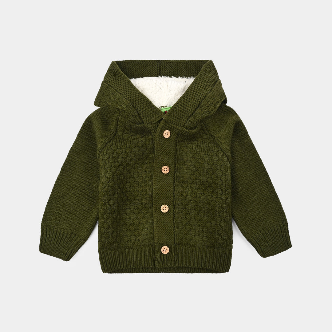 Infant Boys Acrylic Suit-Popcorn - Olive Green