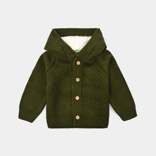 Infant Boys Acrylic Suit-Popcorn - Olive Green