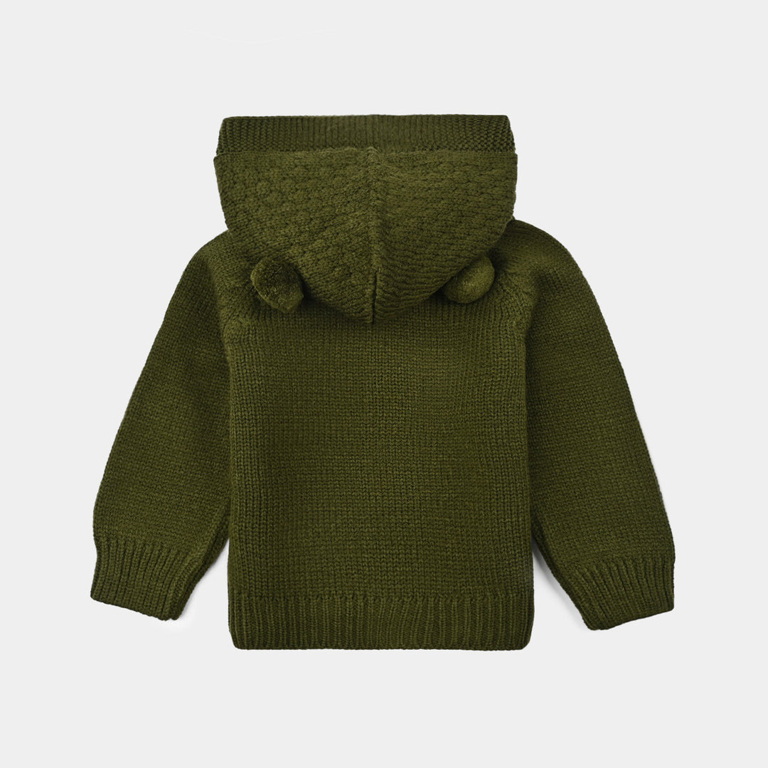 Infant Boys Acrylic Suit-Popcorn - Olive Green
