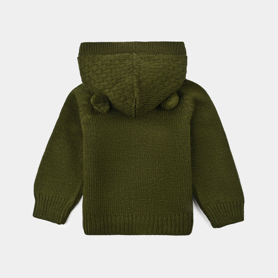 Infant Boys Acrylic Suit-Popcorn - Olive Green
