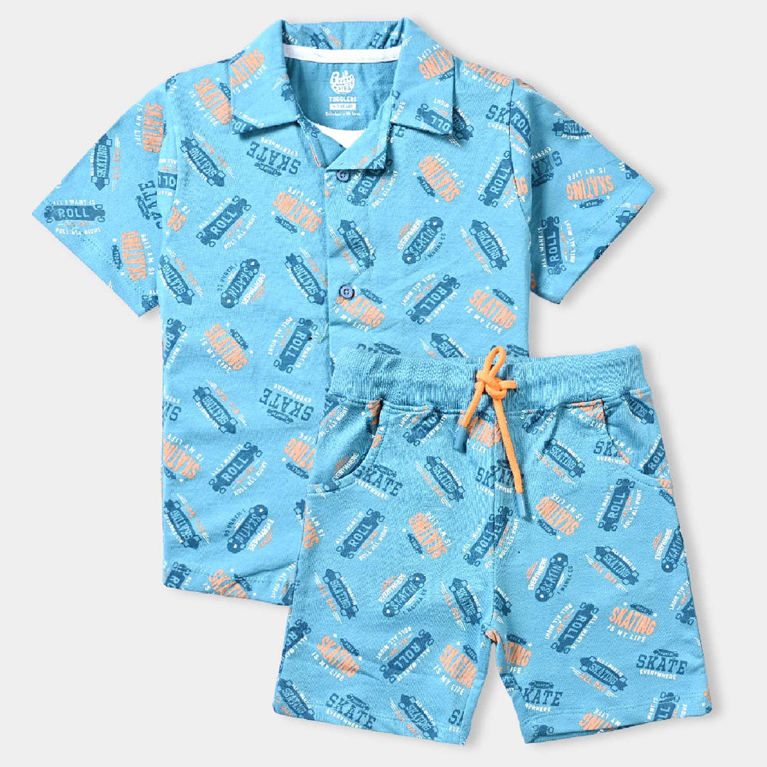 Boys Jersey/Terry 2 Piece Suit Skating-Teal