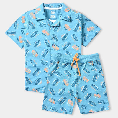 Boys Jersey/Terry 2 Piece Suit Skating-Teal