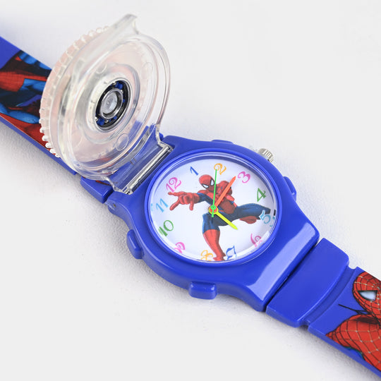 KIDS QUARTZ WATCH MULTI-LIGHT SPINNER