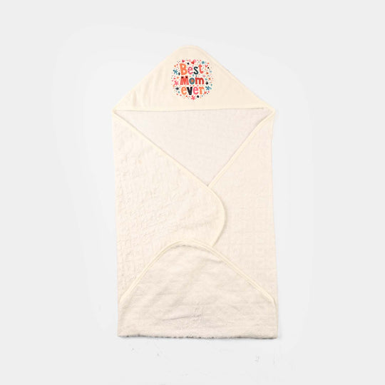 Bath Towel White Print Best Mom Ever