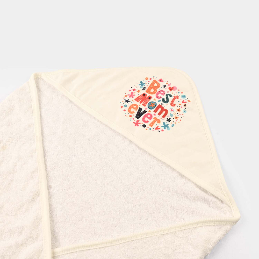 Bath Towel White Print Best Mom Ever