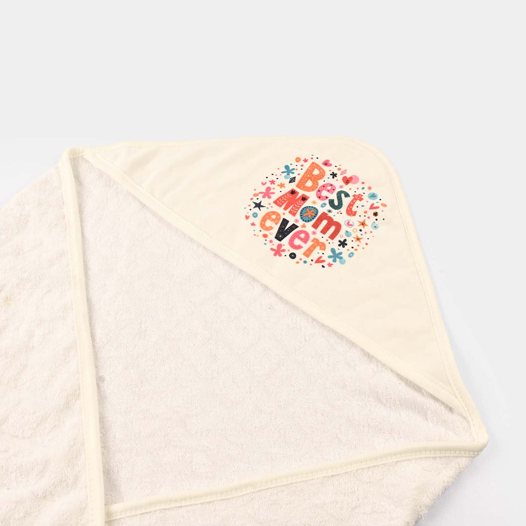 Bath Towel White Print Best Mom Ever