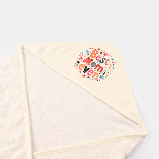 Bath Towel White Print Best Mom Ever