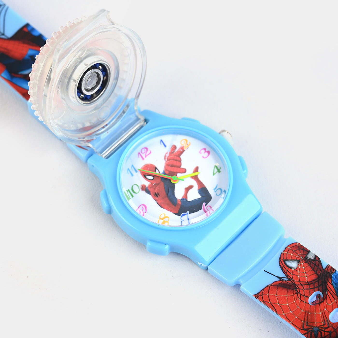 KIDS QUARTZ WATCH MULTI-LIGHT SPINNER