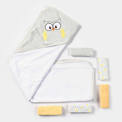 Baby Hooded Towel & 5 Washcloths