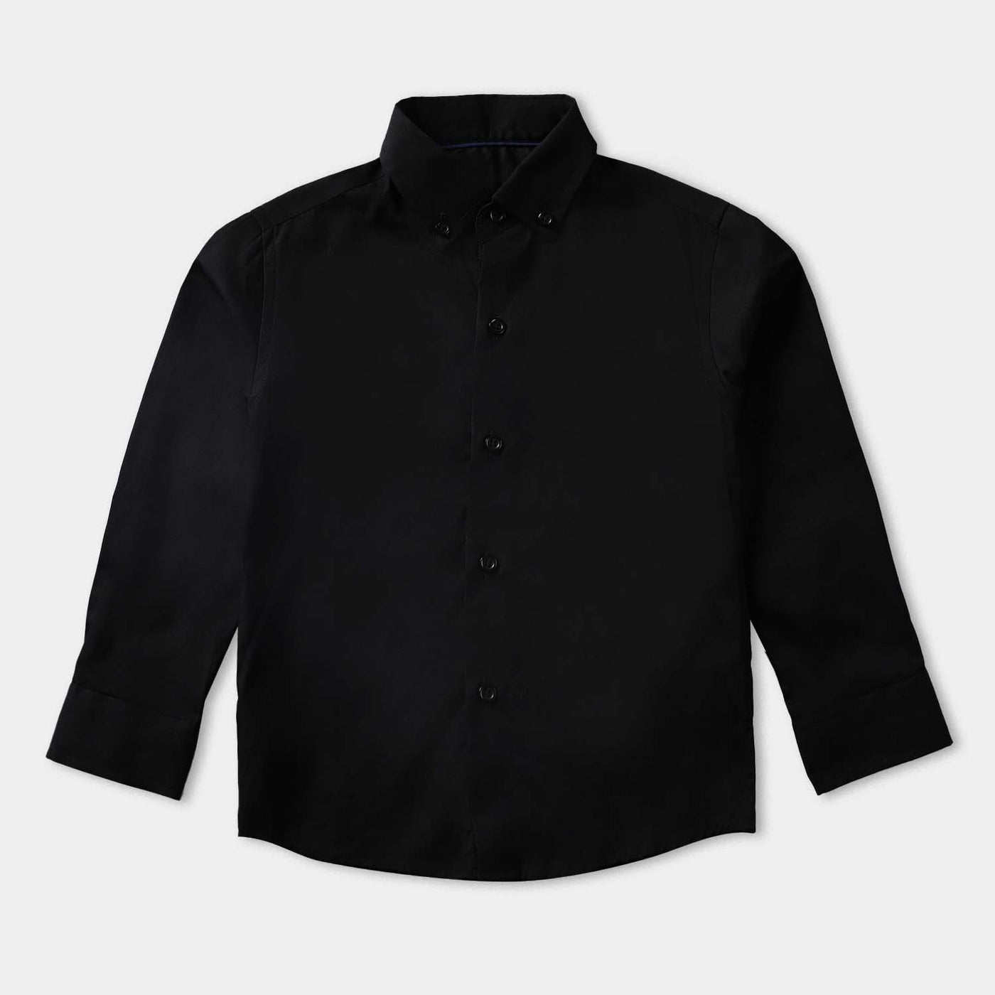 Boys Cotton Poplin Formal Shirt-BLACK