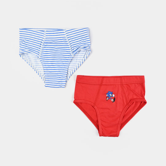 Boys Cotton Jersey Brief-Pack of 2-Red/Light blue