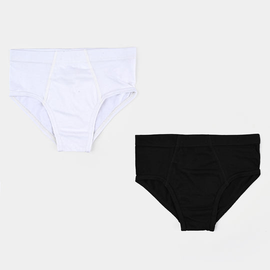 Boys Cotton Jersey Brief Basic-Pack of 2-Black/White