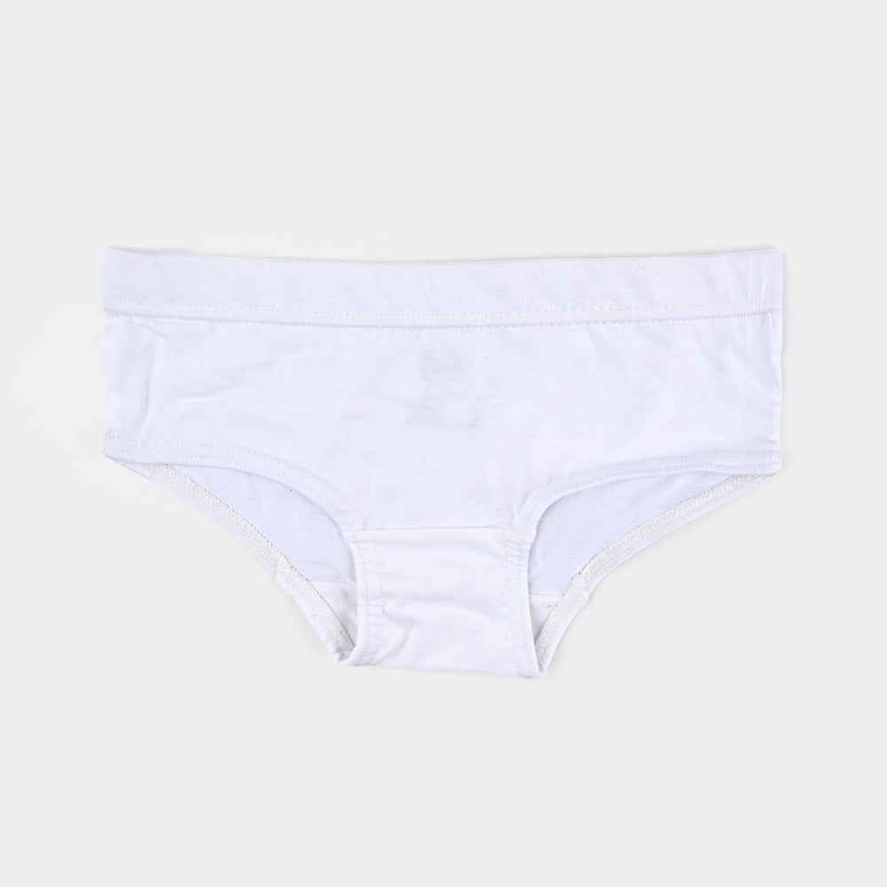 Girls Cotton Jersey Panties Pack Of 2-White/Black