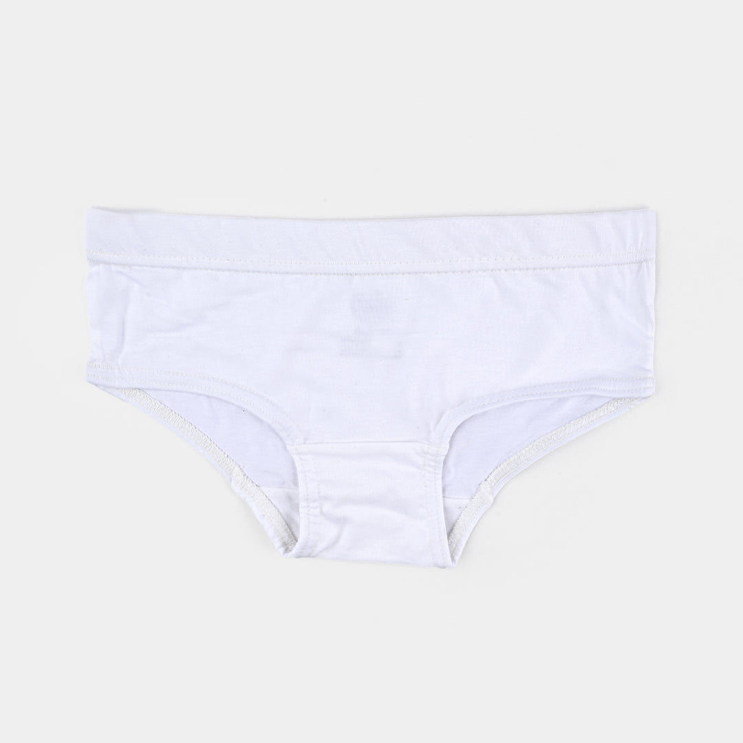Girls Cotton Jersey Panties Pack Of 2-White/Black