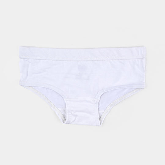 Girls Cotton Jersey Panties Pack Of 2-White/Black