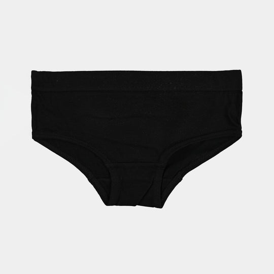 Girls Cotton Jersey Panties Pack Of 2-White/Black
