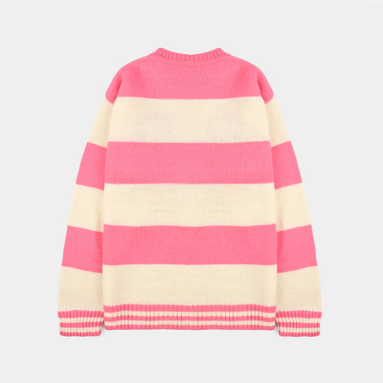 Girls Acrylic Sweater - Pink