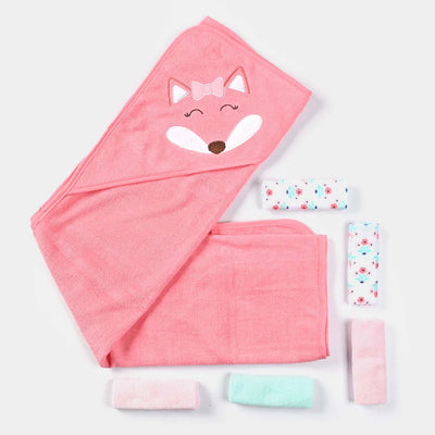 Baby Hooded Towel & 5 Washcloths