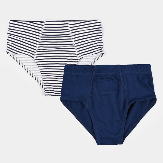 Boys Cotton Jersey Brief Basic-Pack of 2-Navy/White