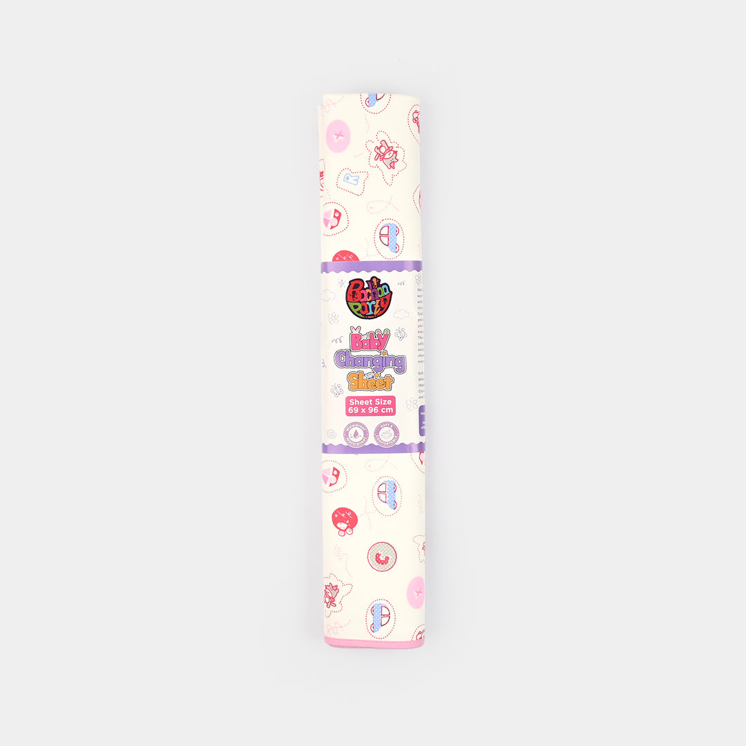 Baby Changing Sheet 69x96 Pink Car & Ship