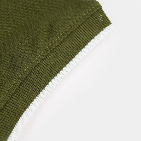 Boys Cotton PK Polo Basic -Rifle Green
