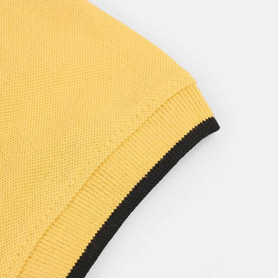 Boys Cotton PK Polo Basic-Yellow